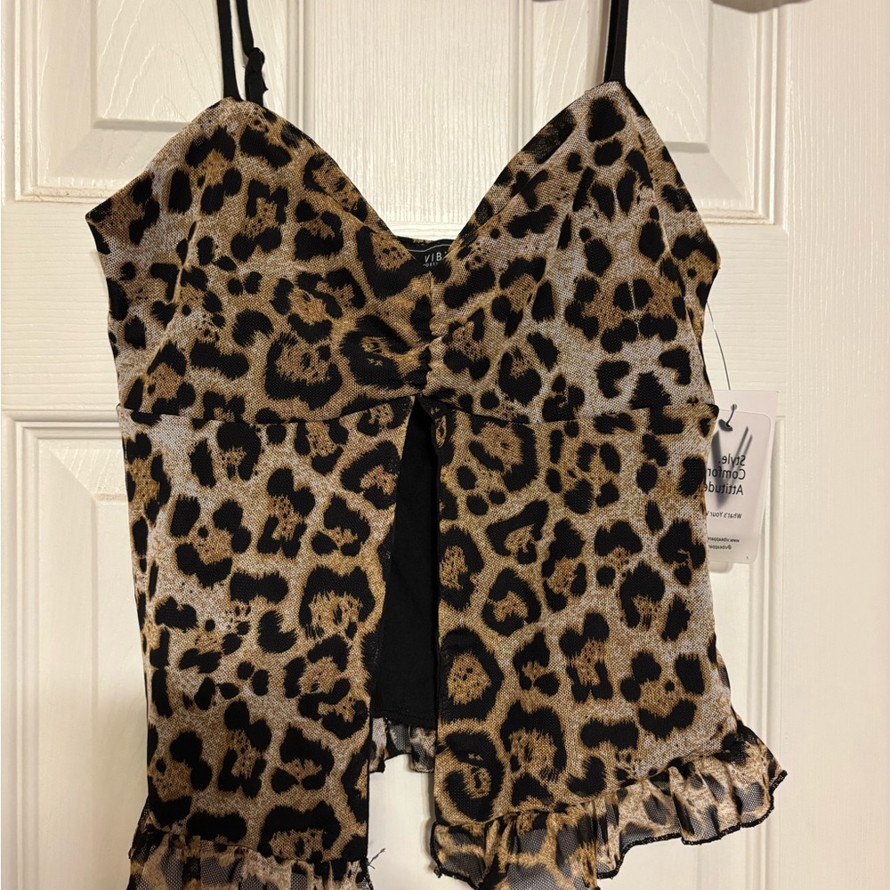 Vibe Leopard Print Camisole Top